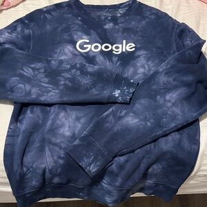 Google Men's Crewneck in Navy Tie-Dye